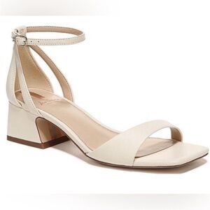 SAM EDELMAN Wilson Ivory Block Heel Sandals- Size 9